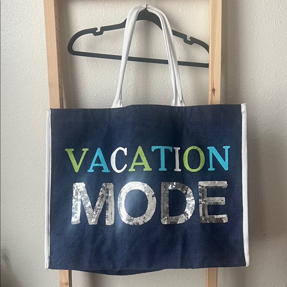 Mud Pie Navy and White Tote Bag
